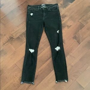 Abercrombie &Fitch Black Distressed Jeans